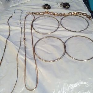 Ladies bracelet, necklaces and earring